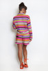 Multicoloured Stripe Blouse And Shorts Set