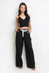 Belted Wide Leg Trouser