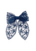 Oversized Floral Lace Hair Bow Clip