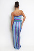 Multicoloured Stripe Flare Trouser