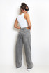 High Waisted Wide Leg Grey Jeans
