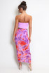 Watercolour Print Mesh Maxi Skirt