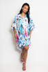 Printed Shirt Dress With Swing Hemline 