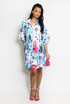 Printed Shirt Dress With Swing Hemline 