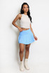 Pleated Bengaline Mini Skort