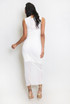 Textured High Neck Maxi Dress