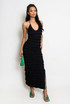 Layered Halterneck Maxi Dress