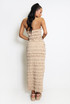 Layered Halterneck Maxi Dress