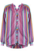 Stripe Print Blouse And Frill Skort Set (PRE ORDER)