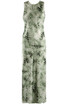 Tie Dye Print Round Neck Maxi Dress