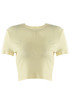 Ribbed Cropped Basic T-Shirt