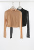 Diamante High Neck Long Sleeve Tops