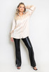 Beige Satin Blouse With Cuff