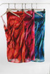 Tie Dye Print Ruched Top And Maxi Skirt Set