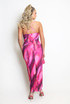 Tie Dye Print Ruched Top And Maxi Skirt Set