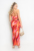 Tie Dye Print Ruched Top And Maxi Skirt Set