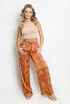 Multicolour Stripe Print Wide Leg Trouser