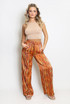 Multicolour Stripe Print Wide Leg Trouser