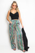 Multicolour Stripe Print Wide Leg Trouser