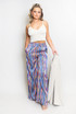 Multicolour Stripe Print Wide Leg Trouser