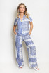 Paisley Print Blouse And Wide Leg Trouser Set