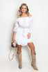 Bardot Lace Tassel Mini Dress