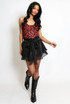 Floral Mesh Gypsy Vest Top