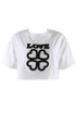 Embroidered Love Slogan Crop T-Shirt