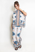 Printed Boxy Blouse And Wide Leg Trouser Set(PRE ORDER)