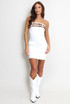 Double Belted Bandeau Mini Dress