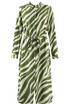 Zebra Print Belted Shirt Dress