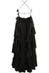 Black Criss Cross Back Overlay Shift Dress
