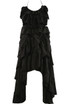 Black Criss Cross Back Overlay Shift Dress