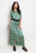 Striped Print Maxi Smock Dress