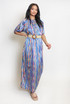 Striped Print Maxi Smock Dress