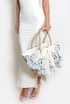 Oversized Lace Wicker Shopper Bag 