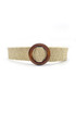 Wooden Buckle Gold Weave Belt 