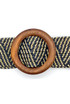 Wooden Buckle Gold Weave Belt 