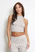Space Dye Knit Crop Tops