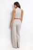 Space Dye Knit Wide Leg Trouser 