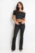 Bardot Ruched Tops And Flare Trouser Set