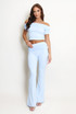 Bardot Ruched Tops And Flare Trouser Set