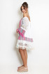 Crochet Bardot Tassel Mini Dress