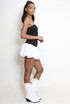 Puff Hem Bandeau Mini Dress