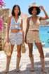 Crochet Halter Crop Top And Mini Skirt Set