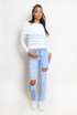 Blue Ripped Straight Fit Denim Jeans