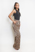 Leopard Print Wide Leg Trouser