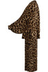 Leopard Print Long Sleeve Blouse And Wide Leg Trouser Set