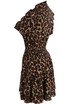 Leopard Print V Neck Shift Dress