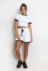 Round Neck Ribbed Top And Shorts Set